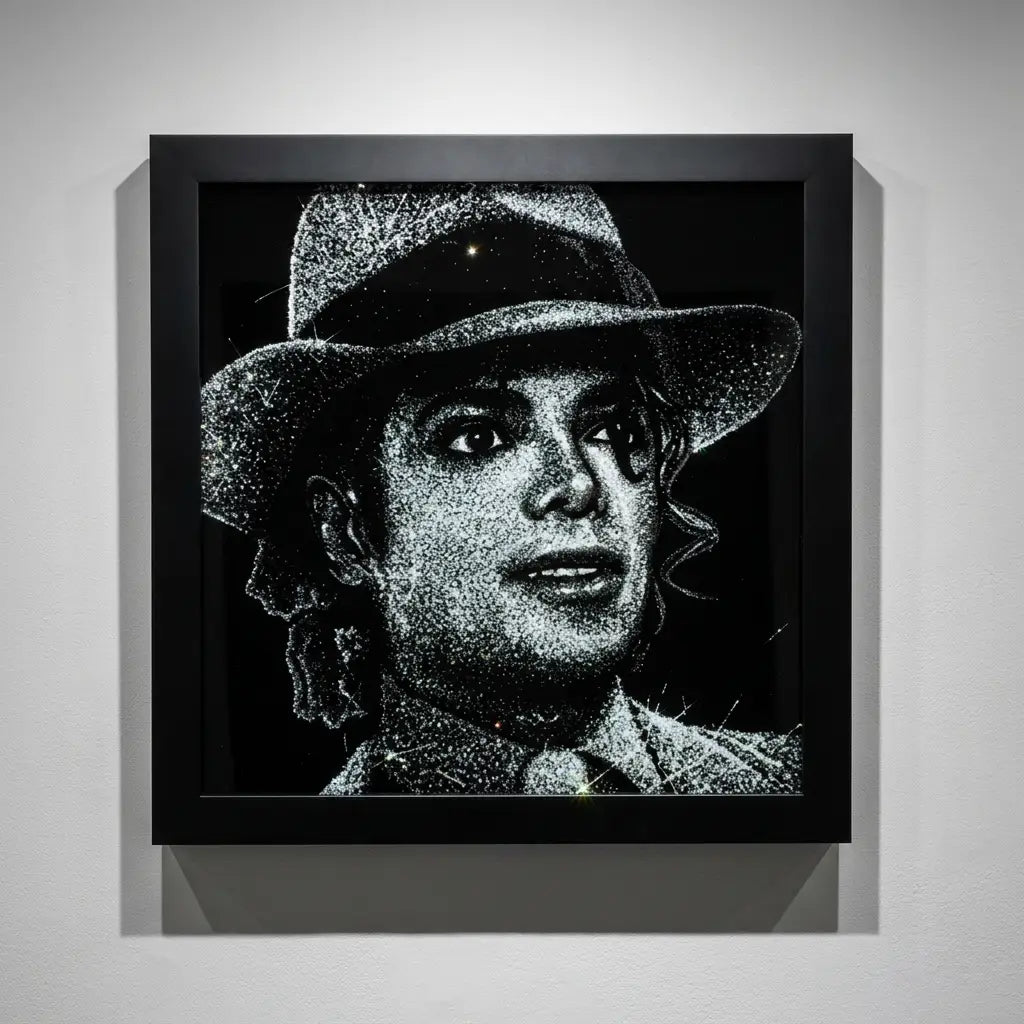 Michael Jackson Handmade Glass Portraits