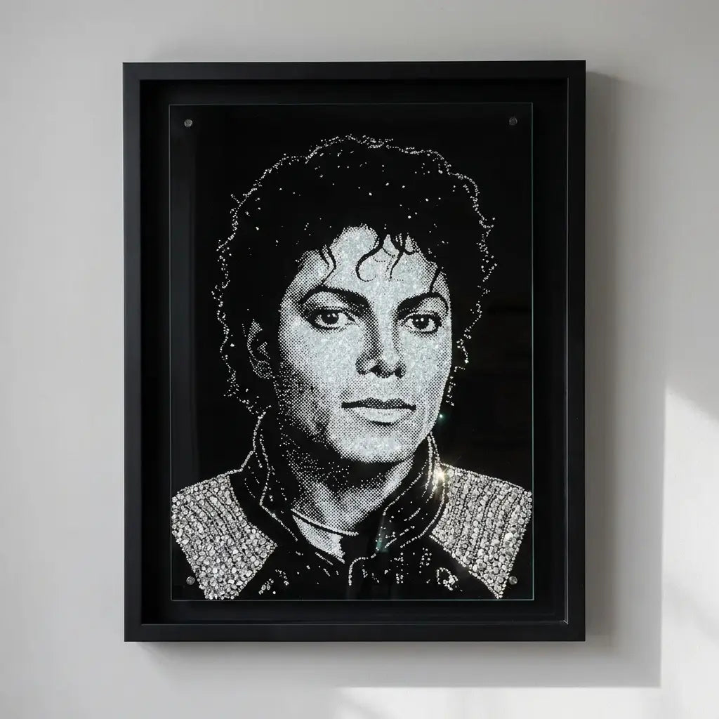 Michael Jackson Handmade Glass Portraits